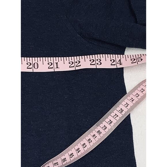 XXL Calvin Klein Mens 1/4 Zip Pull Over Active Blue w/ Stripe Sleeve Sweatshirt - Picture 3 of 9